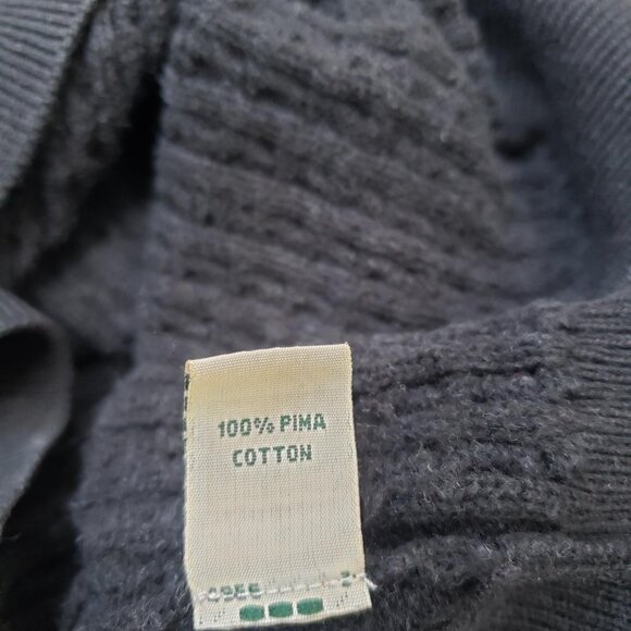 Clark & Gregory Classic Black Cable Knit Vest, 100% Pima Cotton - Picture 6 of 7